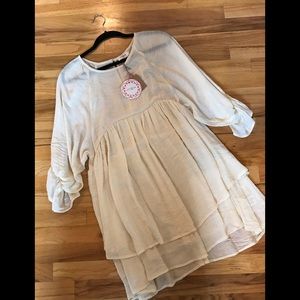 Umgee Cream Layered Tunic